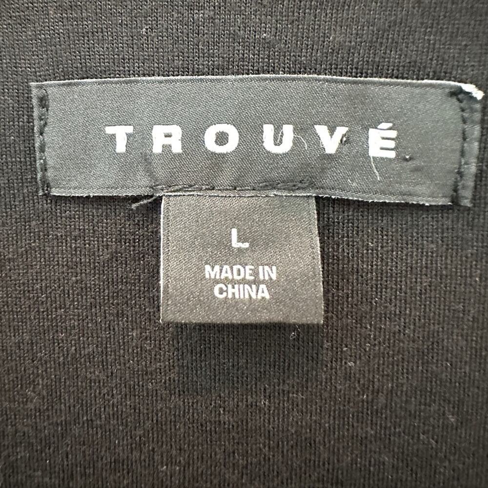 TROUVE Fuzzy Textured Cropped Jacket Gray Black Zip Front Moto Biker Large - Picture 7 of 9